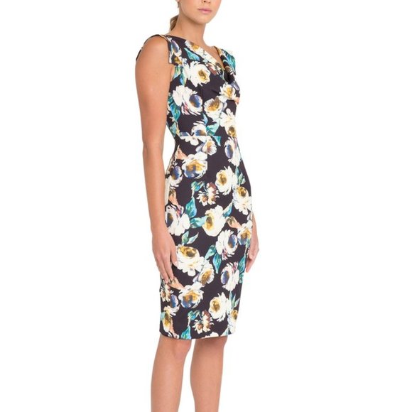 Black Halo Jackie O Sheath Holographic dress 6 - Picture 2 of 4